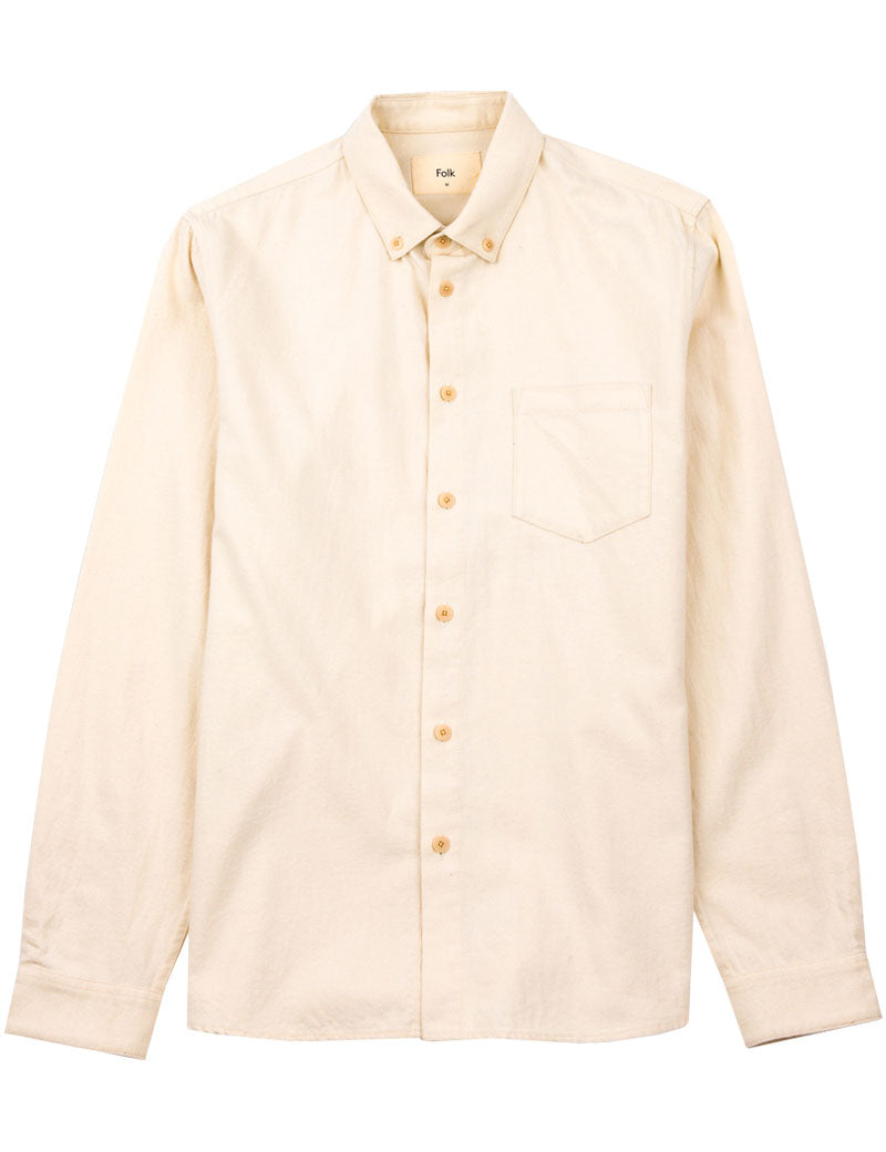 Folk Relaxed Fit Shirt Ecru Flannel