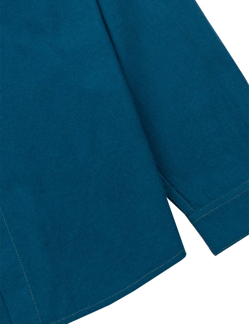 Folk Relaxed Fit Shirt Storm Blue Flannel