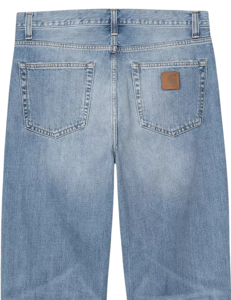 Carhartt WIP Aaron Pant Jeans Blue Burst Washed Pocket View