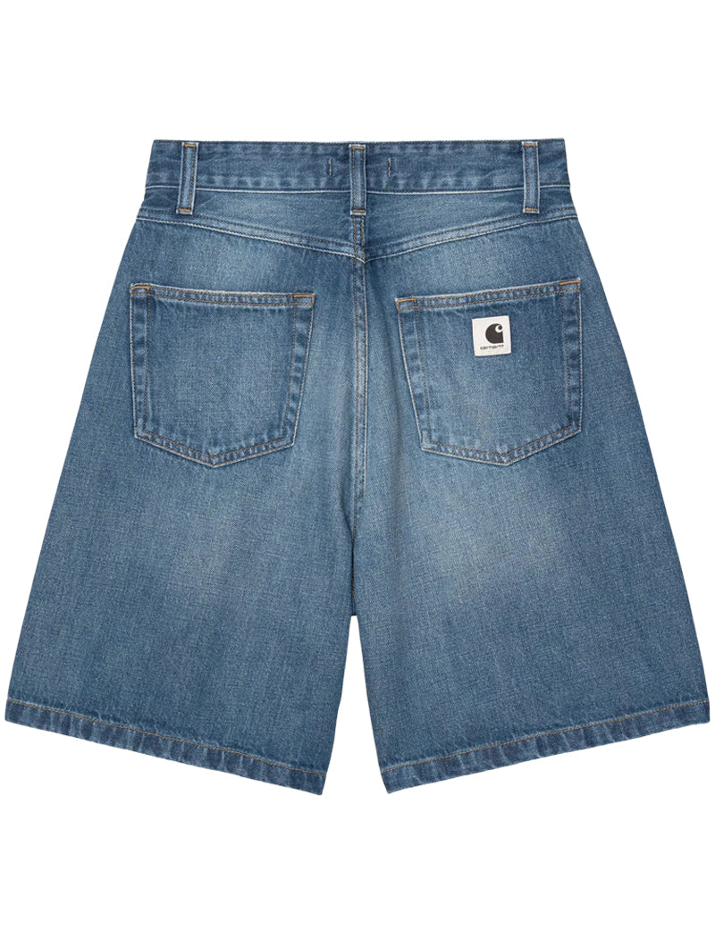 Carhartt WIP W' Alta Short 10.5 oz Blue Dark Used Wash Back View