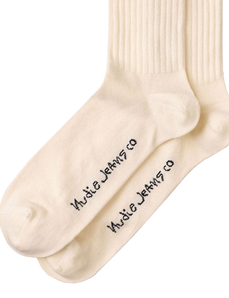 Nudie Jeans Co Amundsson Sport Sock Off-white