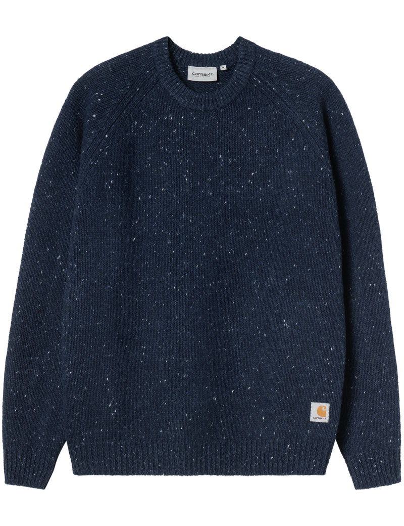Carhartt Wip Anglistic Lambswool Sweater Speckled Jupiter