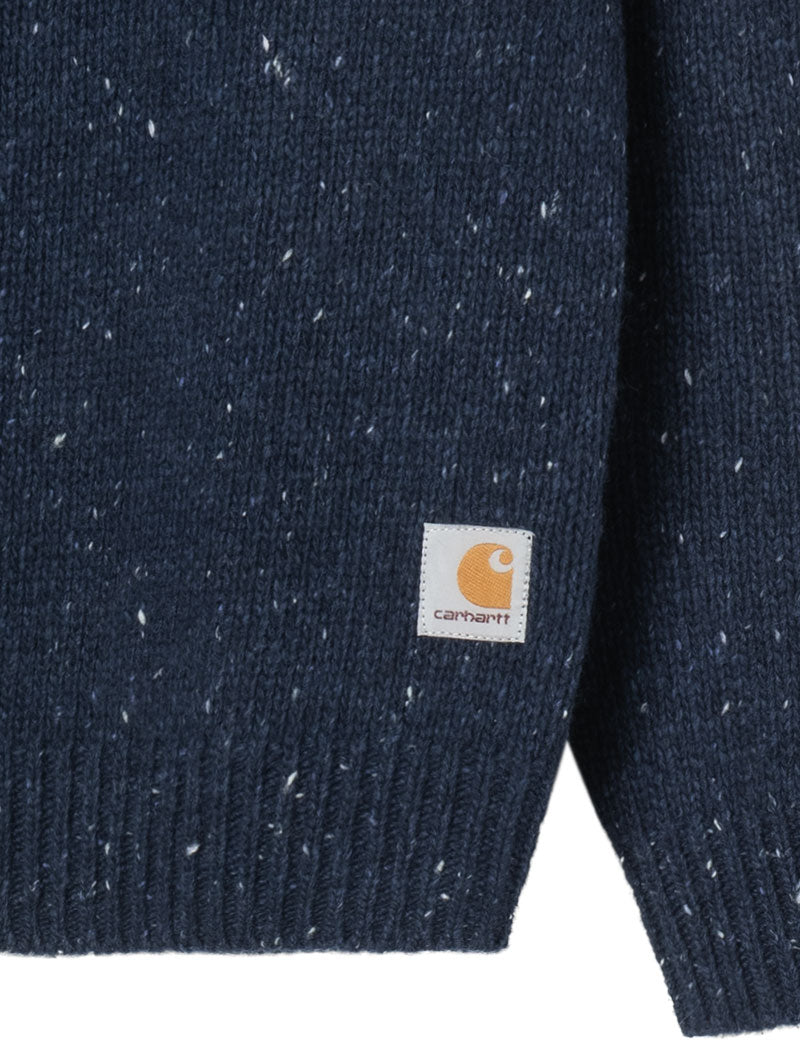 Carhartt Wip Anglistic Lambswool Sweater Speckled Jupiter
