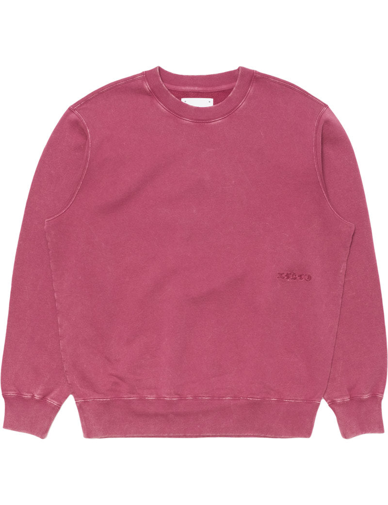 Edwin Axiom Crew Sweatshirt Red Plum
