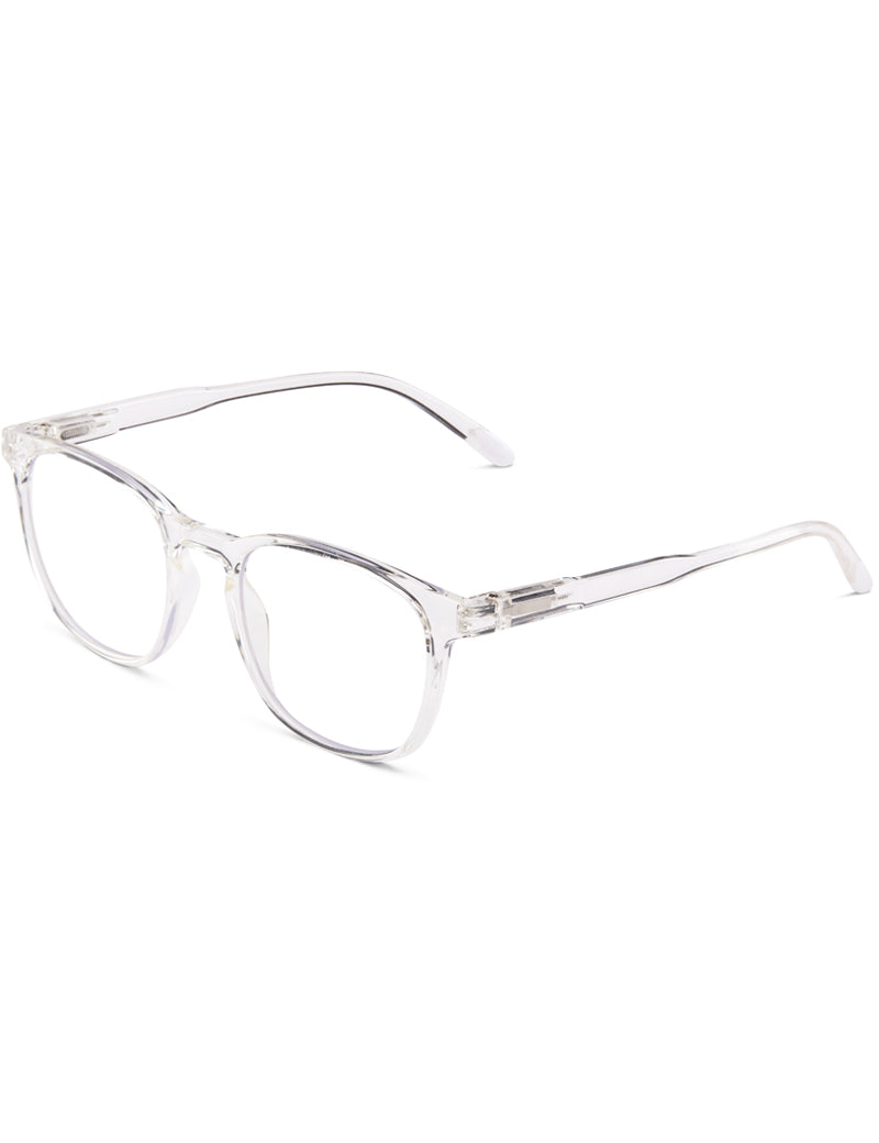 Barner Dalston Blue Light Reading Glasses Glossy Crystal Front Angle