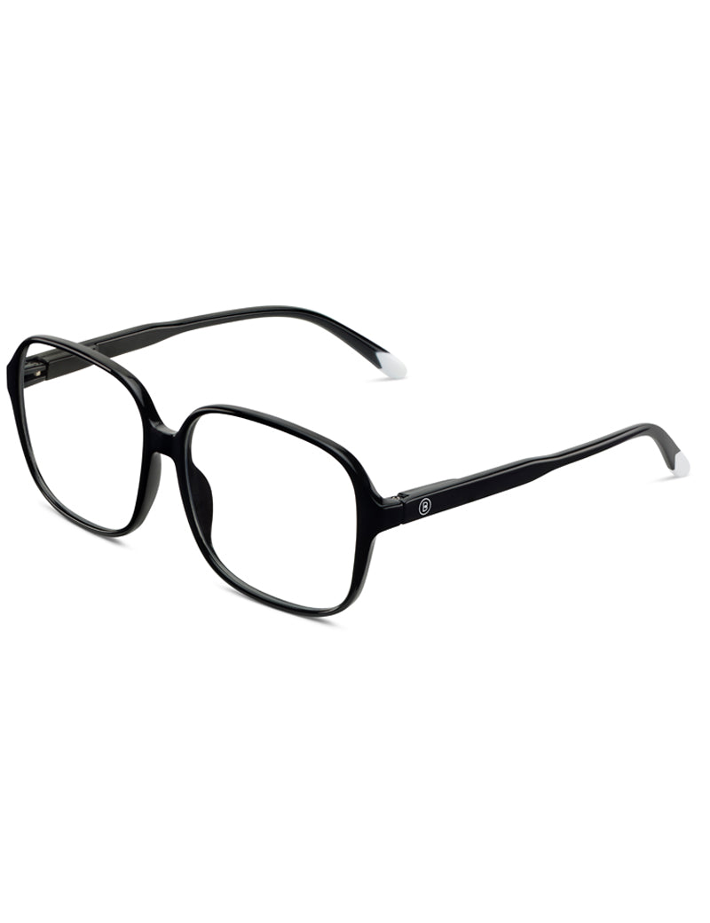 Barner Pascal Blue Light Reading Glasses Glossy Black Noir Angled View