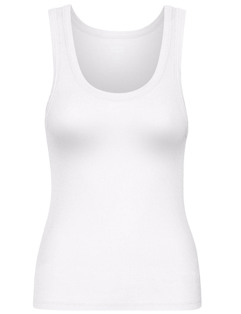 Colorful Standard Womens Organic Rib Tank Top Optical White