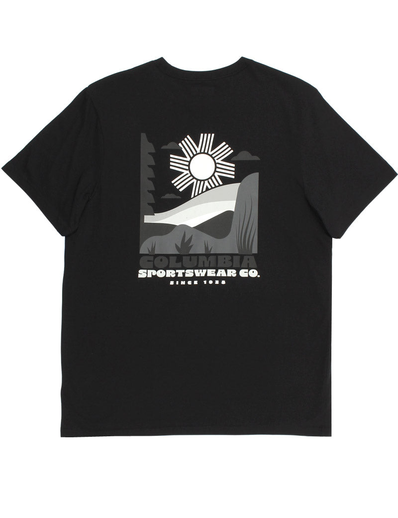 Columbia CSC Outdoor Organic Cotton T-Shirt Black, Shining Sandscape Back View