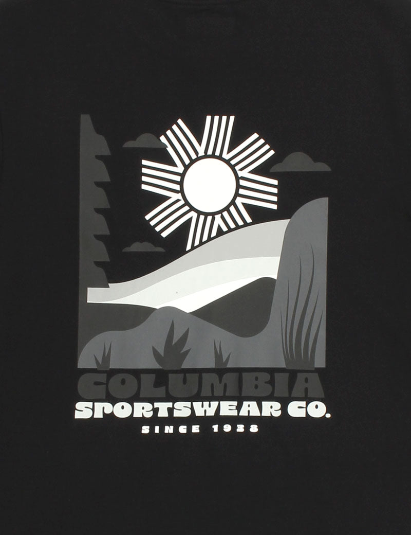 Columbia CSC Outdoor Organic Cotton T-Shirt Black, Shining Sandscape Print Detail