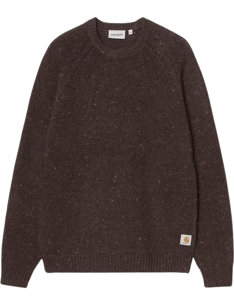 Carhartt WIP Anglistic Sweater Speckled Tobacco Front