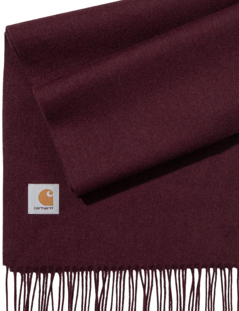Carhartt WIP Clan Scarf Wool Amarone Close 