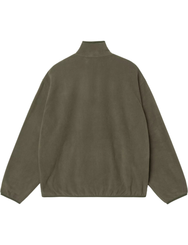 Carhartt WIP Edmore Half Zip Sweatshirt Cypress & Black Back