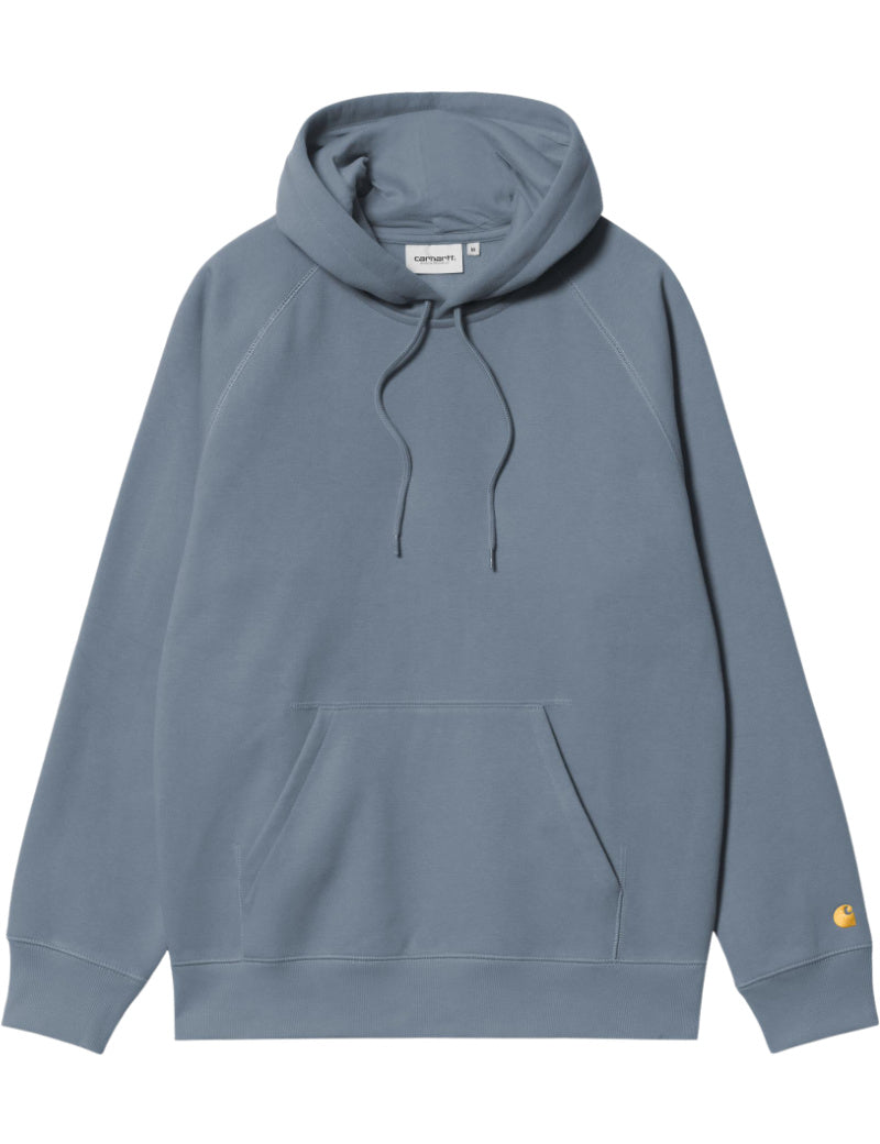 Carhartt WIP Hooded Chase Sweat Icesheet & Gold Front