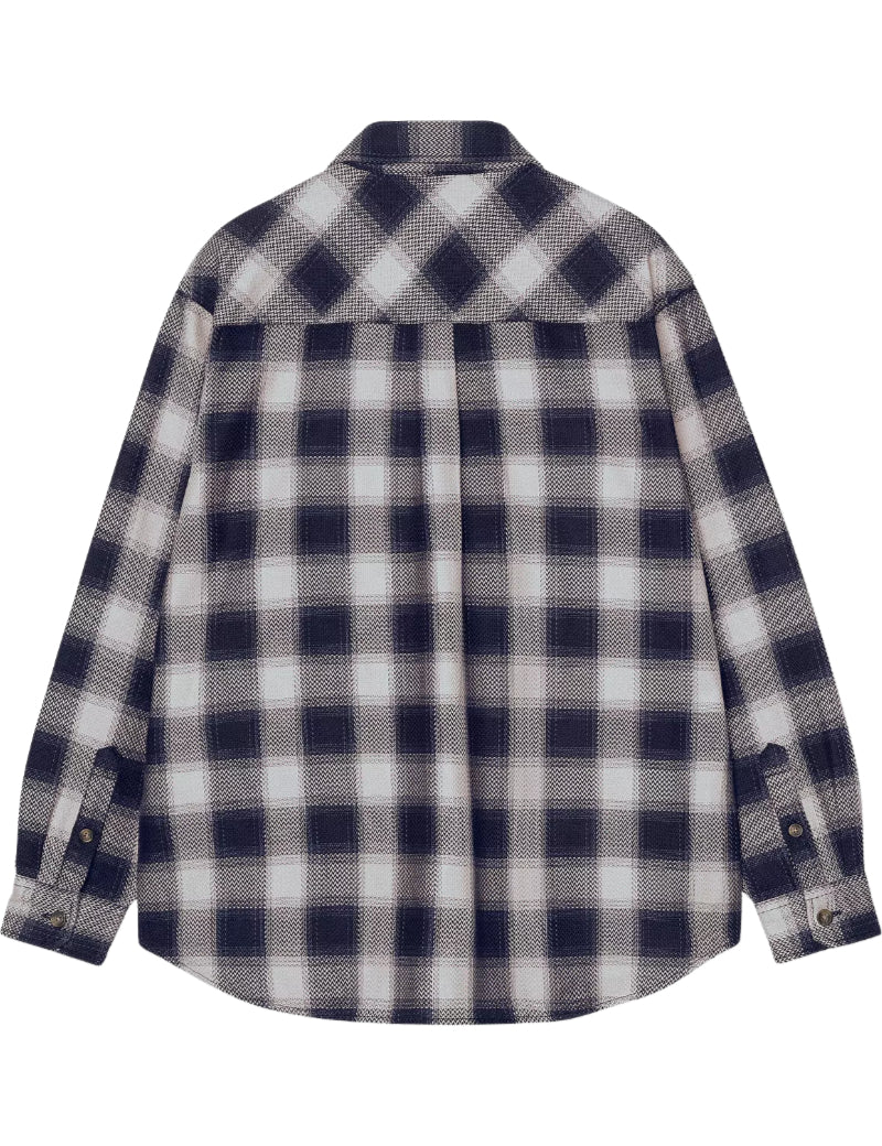 Carhartt WIP L/S Dayne Shirt Check Dark Scarab Back