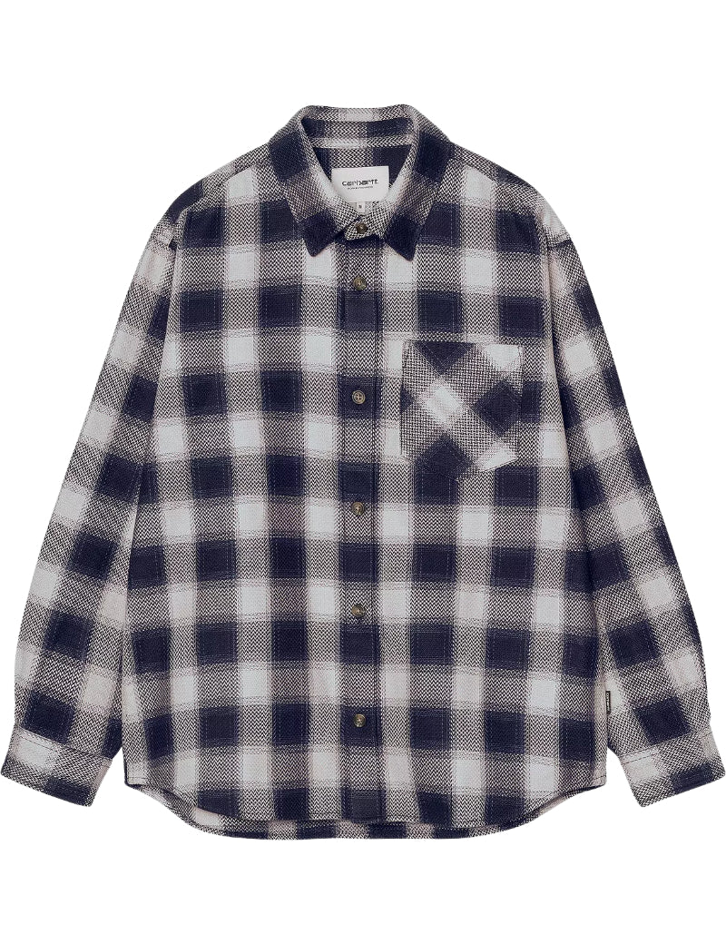 Carhartt WIP L/S Dayne Shirt Check Dark Scarab Front