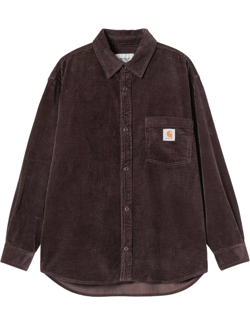 Carhartt WIP L/S Loyde Shirt Palisander Rinsed Front