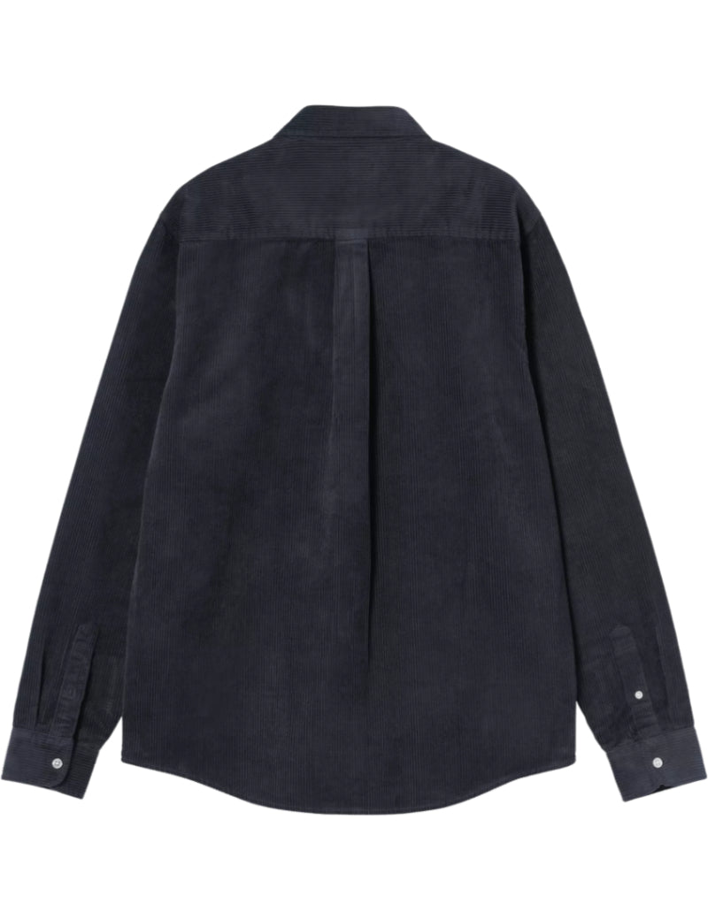 Carhartt WIP L/S Madison Cord Shirt Dark Navy Back