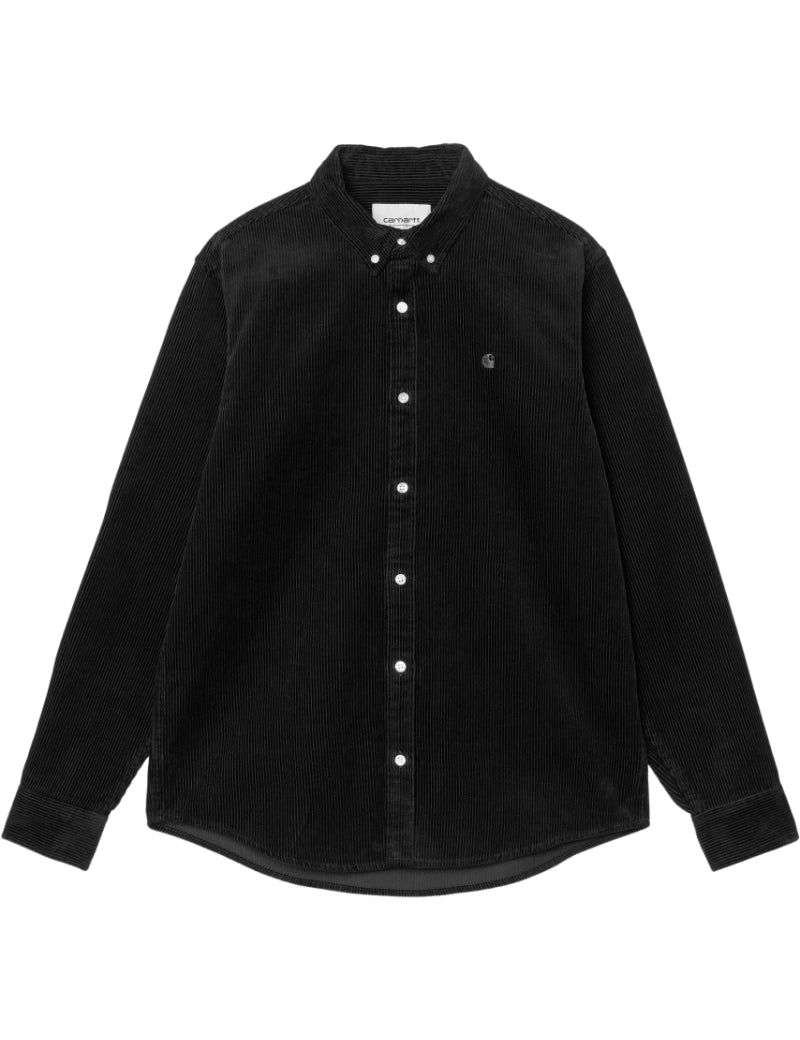Carhartt WIP L/S Madison Cord Shirt Soot Front