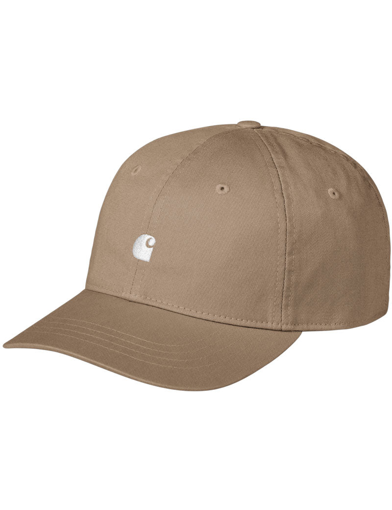 Carhartt WIP Madison Logo Cap Leather & White