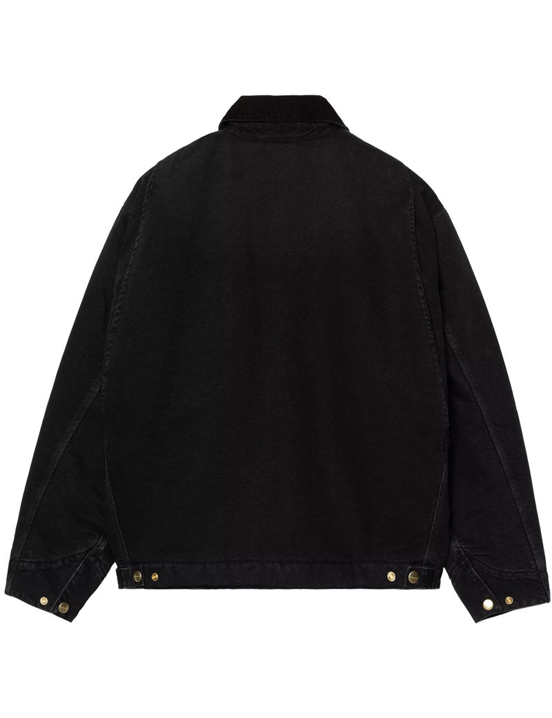 Carhartt WIP OG Detroit Jacket Black, Stone Canvas Back
