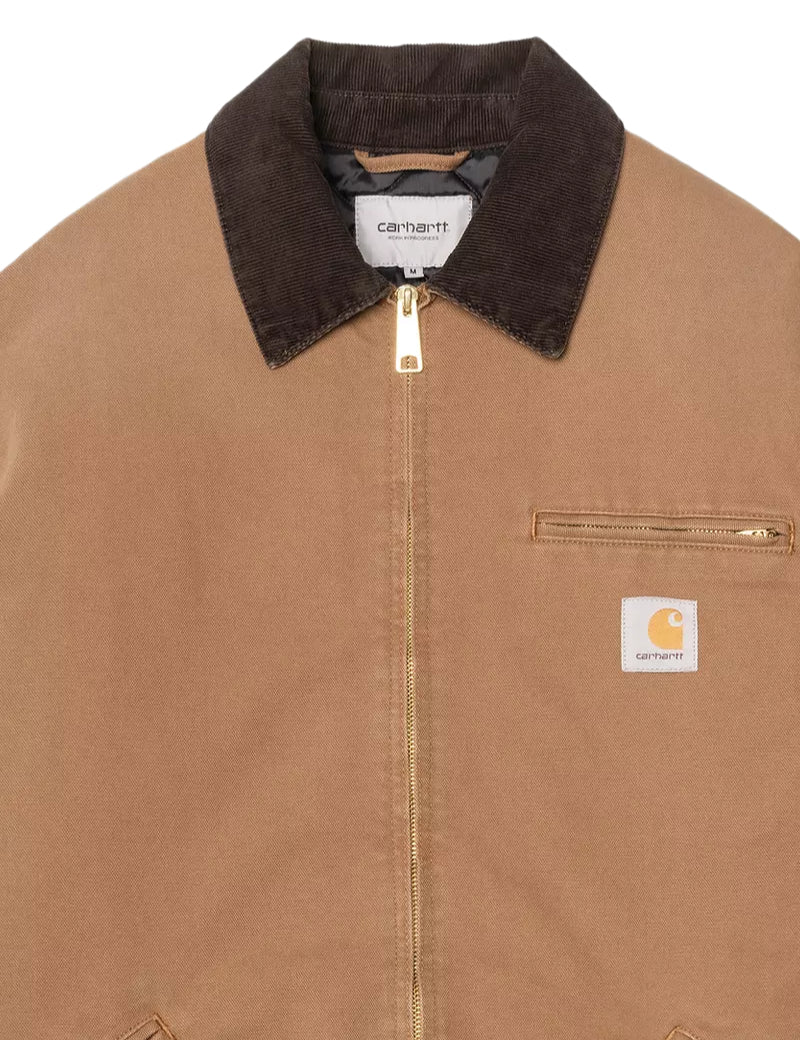 Carhartt WIP OG Detroit Jacket WIP H Brown & Tobacco, Stone Canvas Cord Collar