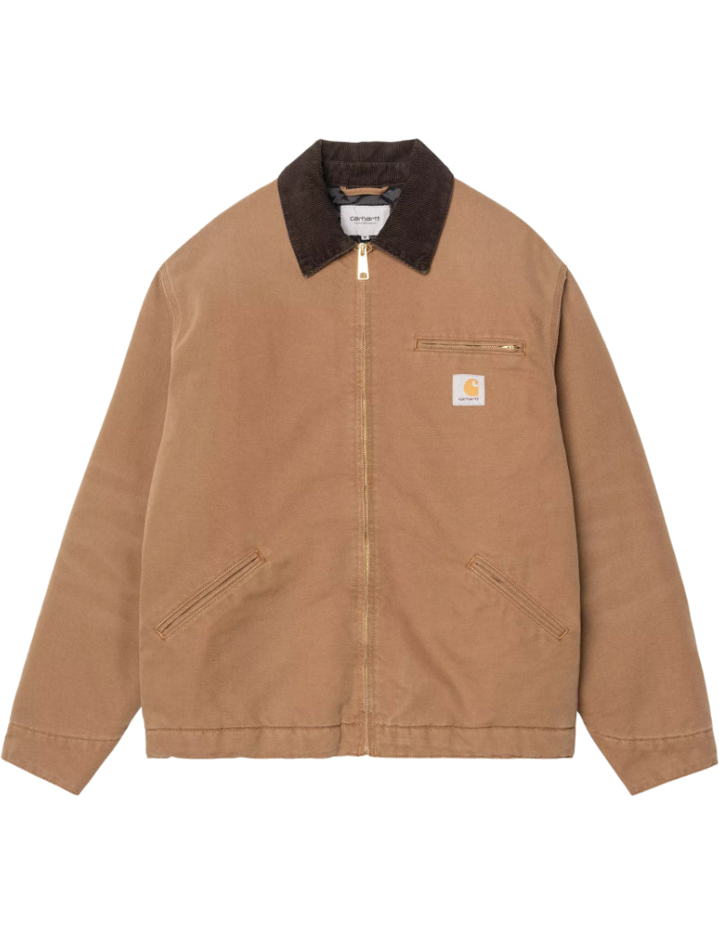 Carhartt WIP OG Detroit Jacket WIP H Brown & Tobacco, Stone Canvas Front