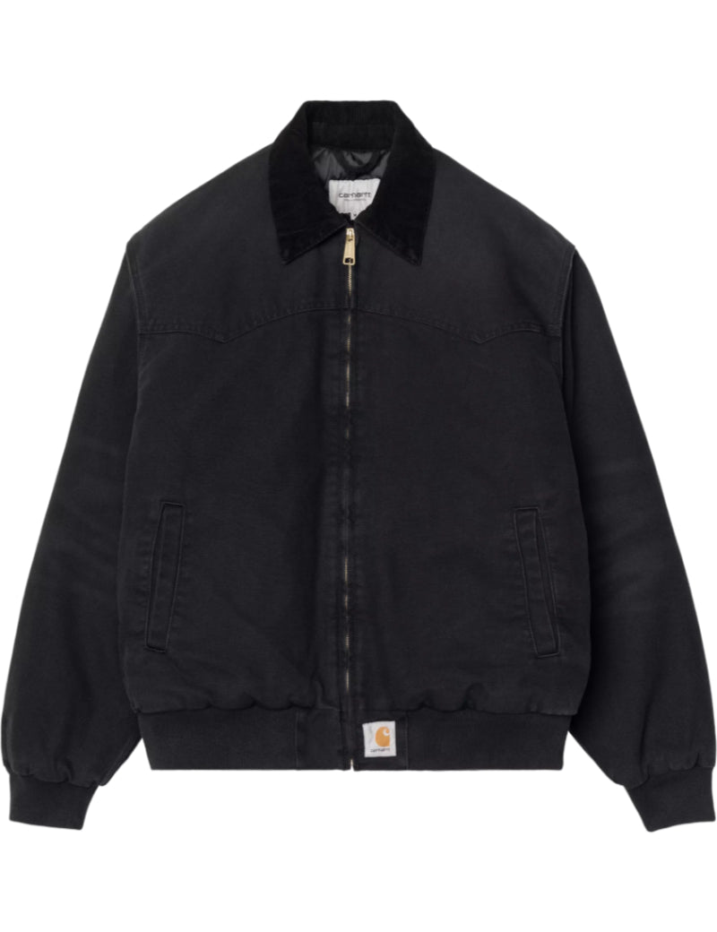 Carhartt WIP OG Santa Fe Jacket Black Stone canvas Front