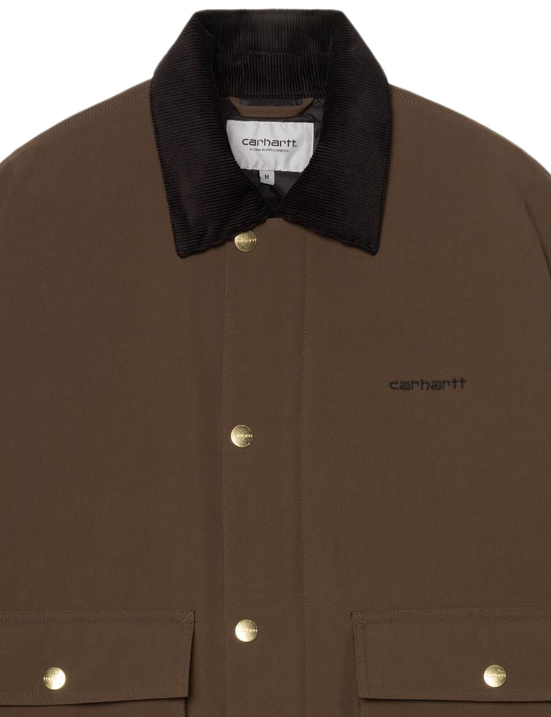 Carhartt WIP Quentin Jacket Tobacco & Black Close