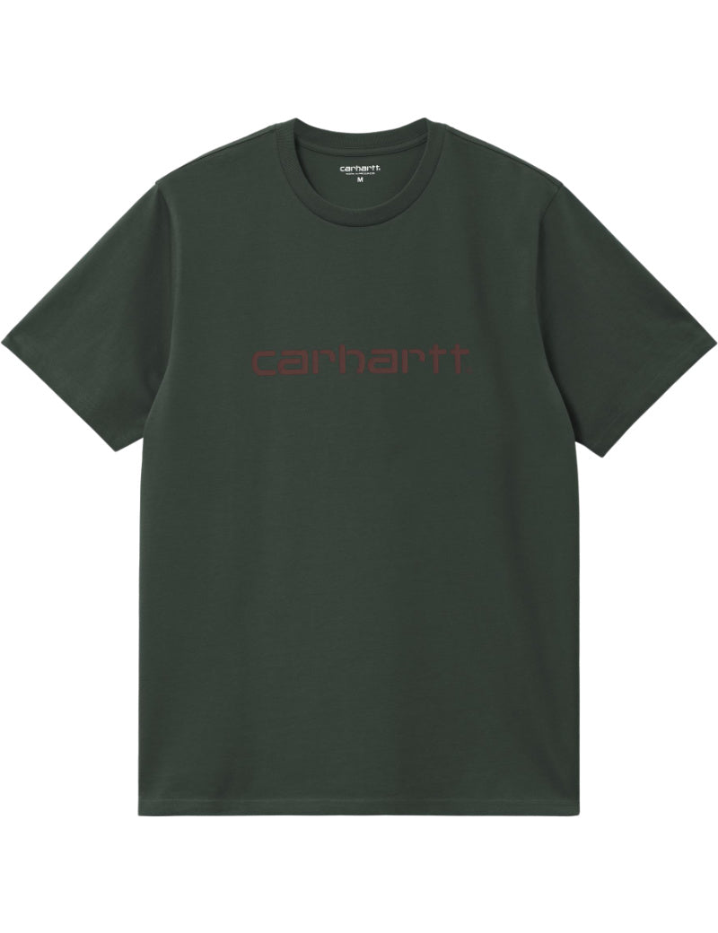 Carhartt WIP S/S Script T-Shirt Dark Scarab Palisander Front