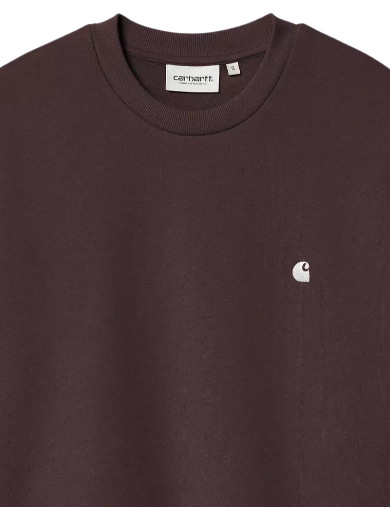 Carhartt WIP W' Casey Sweatshirt Palisander & Silver Chest Logo
