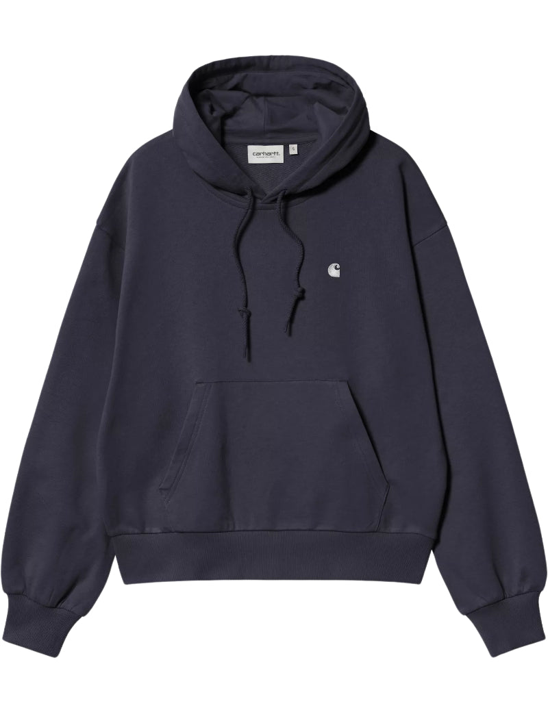 Carhartt WIP Women's Hooded Casey Sweatshirt Dark Navy & Silver Front