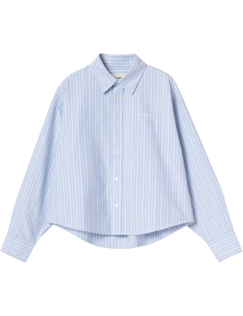 Carhartt WIP Women's L/S Kanan Shirt Stripe Bleach
