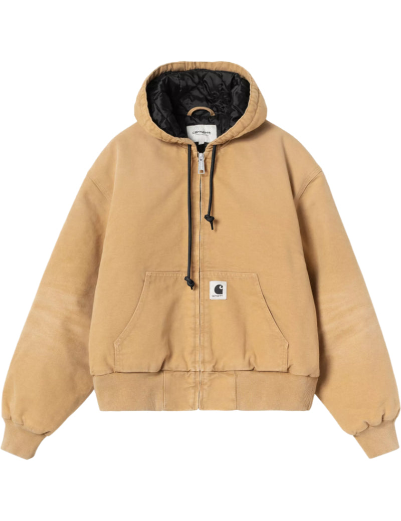 Carhartt WIP Women's OG Active Jacket WIP Dusty H, Stone Canvas Front