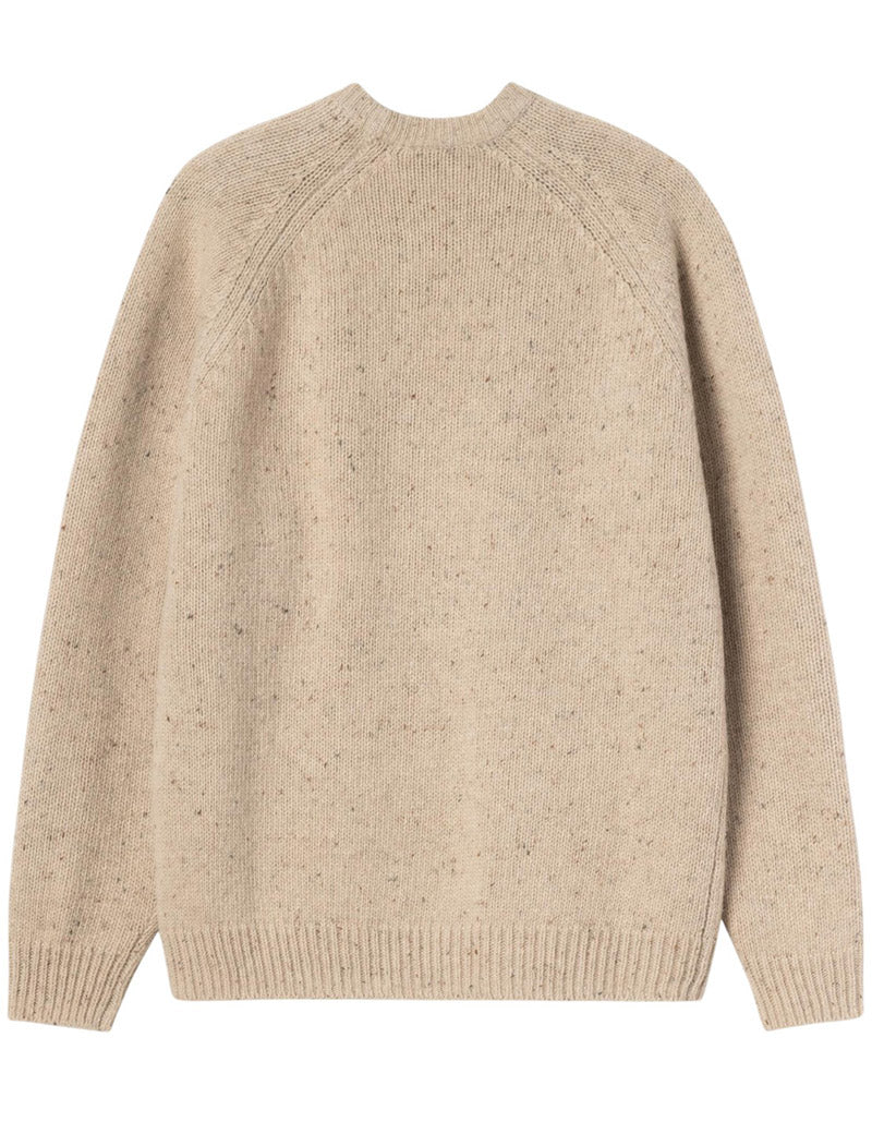 Carhartt Wip Anglistic Sweater Speckled Fleur De Sel Back