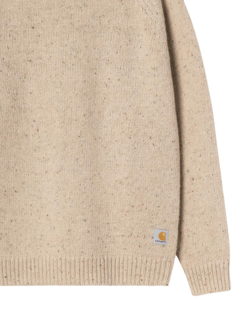 Carhartt Wip Anglistic Sweater Speckled Fleur De Sel Square Label