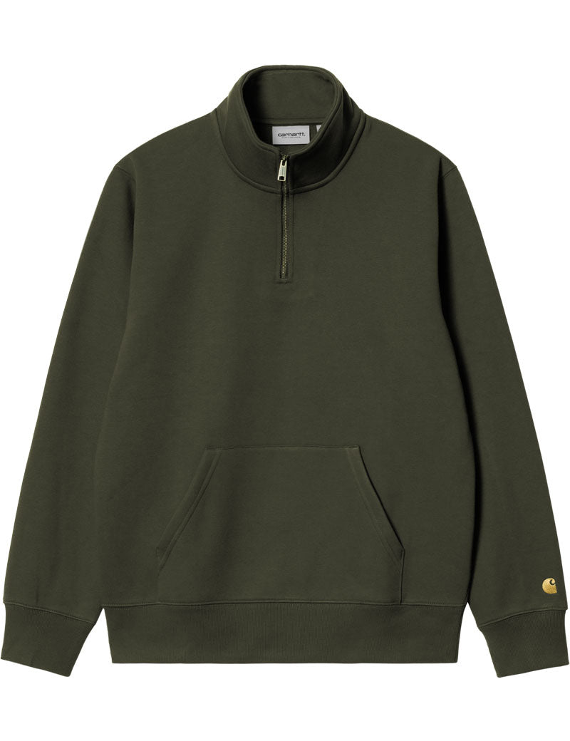 Carhartt Wip Chase Neck Zip Sweat Olive Gold