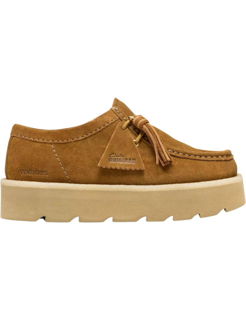 Clarks Meare Walla Shoes Bronze Suede Side