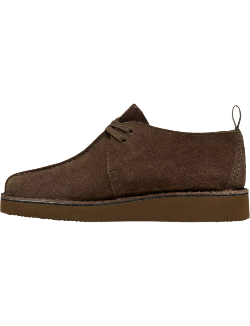Clarks Originals Desert Trek Shoes Dark Olive Suede Men's InStep
