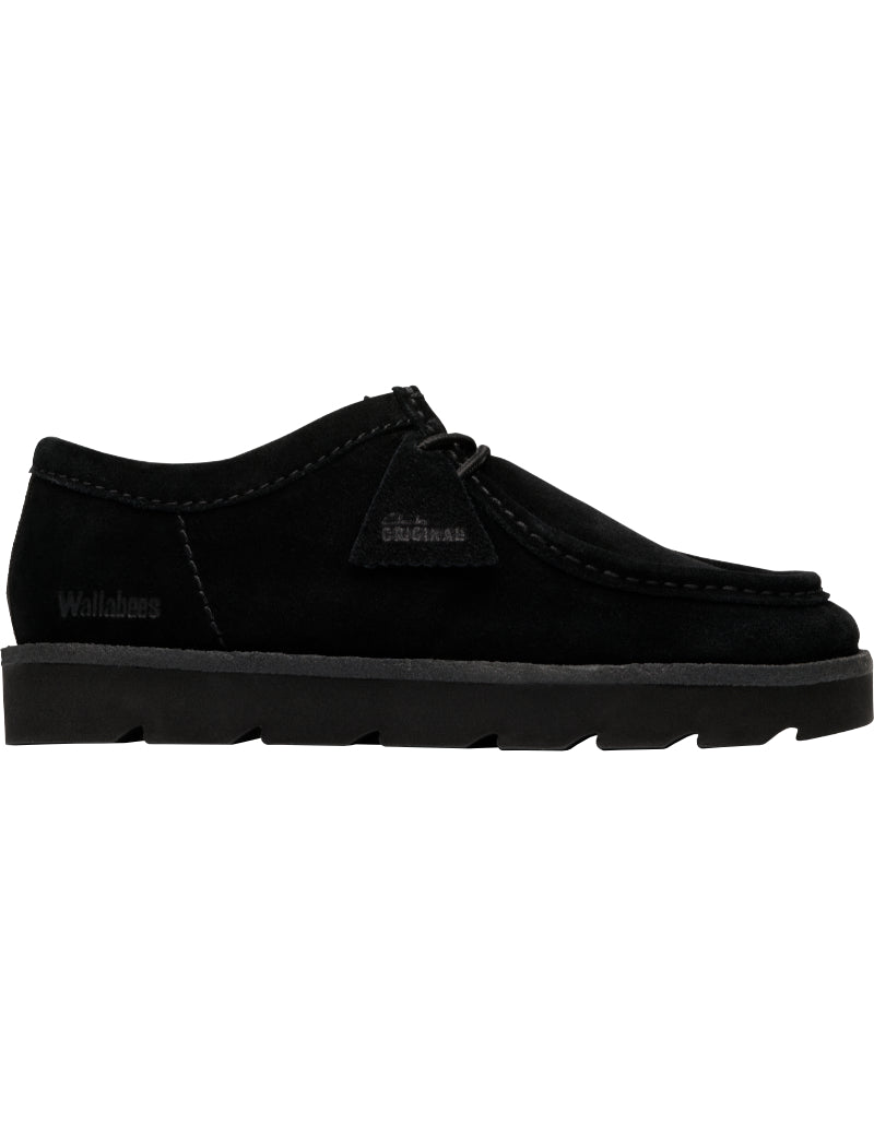 Clarks Originals Meare Walla Shoes Black Suede Men's Side