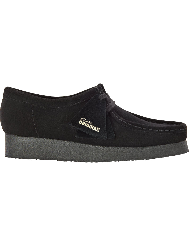 Clarks Originals Wallabee Black Suede Women's Side