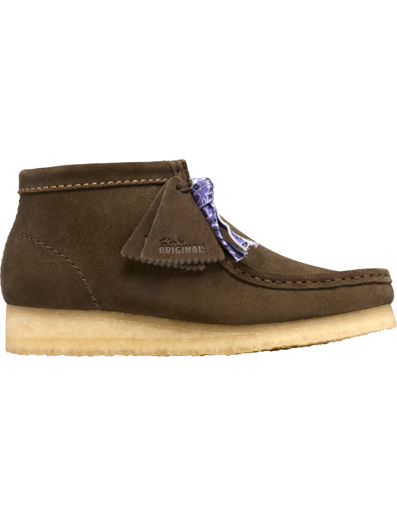 Clarks Originals Wallabee Boot Dark Olive Suede Women's