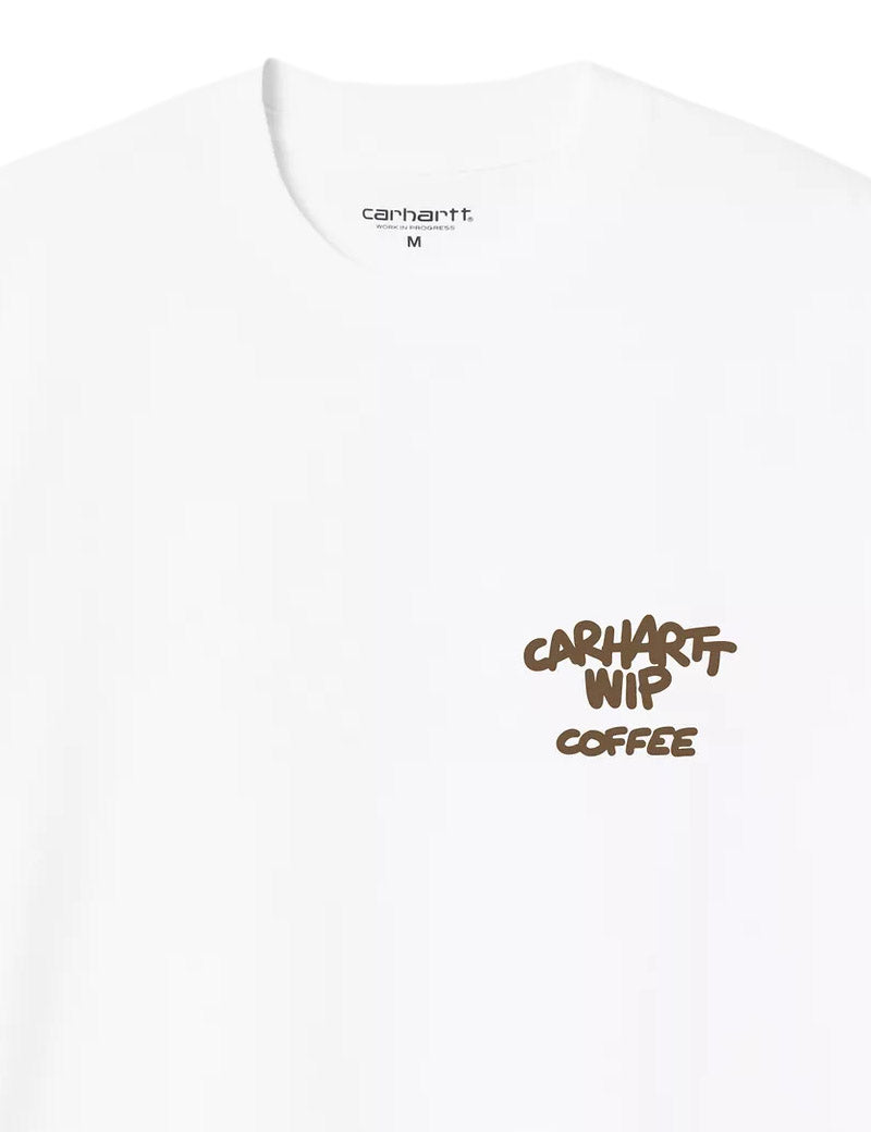 Carhartt WIP S/S Coffee Break T-Shirt White Print Detail