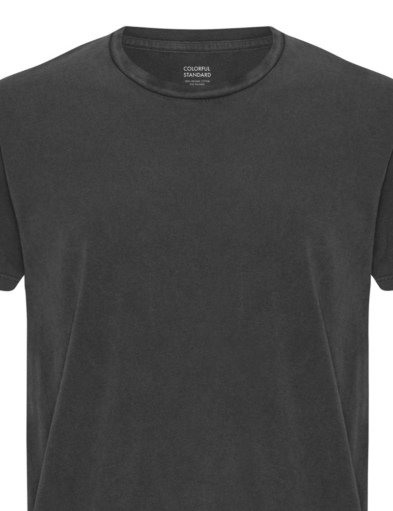 Colorful Standard Classic Organic T-Shirt Faded Black Collar Detail