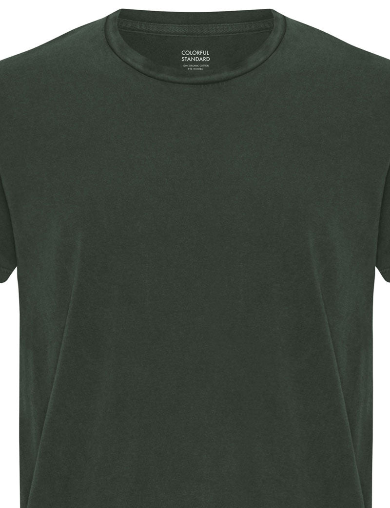 Colorful Standard Classic Organic T-Shirt Midnight Forest Collar Detail