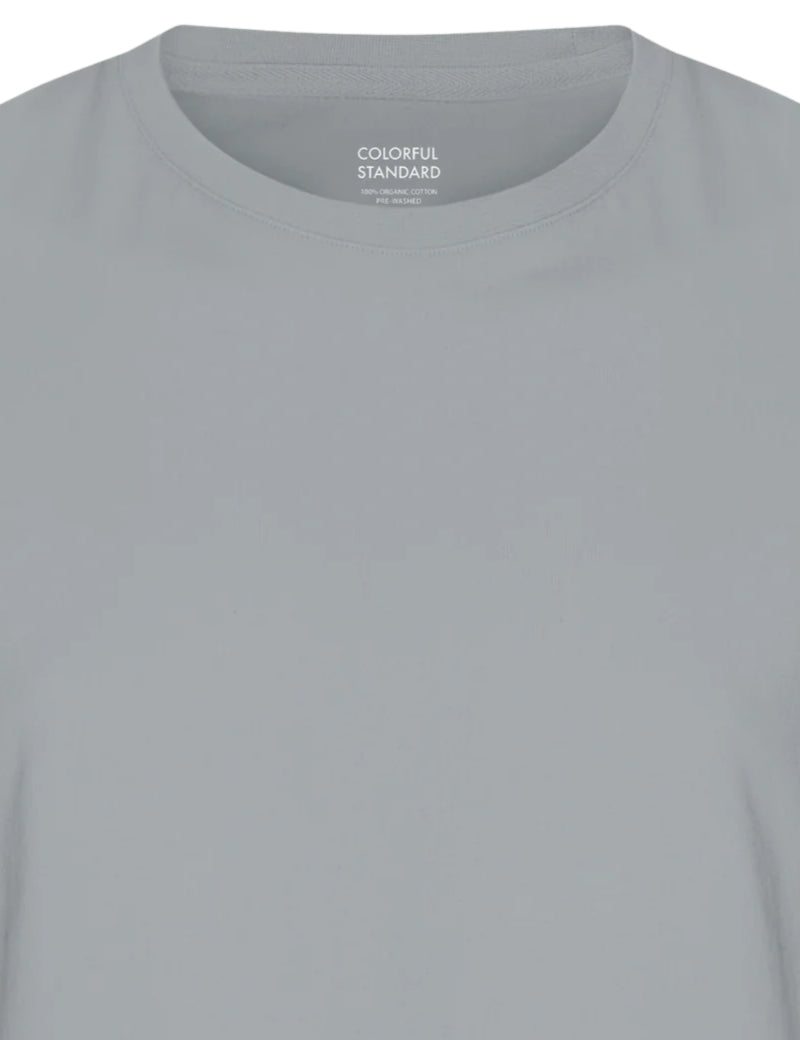 Colorful Standard Classic Organic T-Shirt Steel Blue Collar Detail