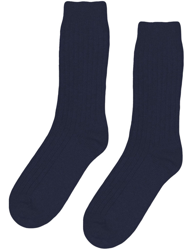 Colorful Standard Merino Wool Blend Socks Navy Blue