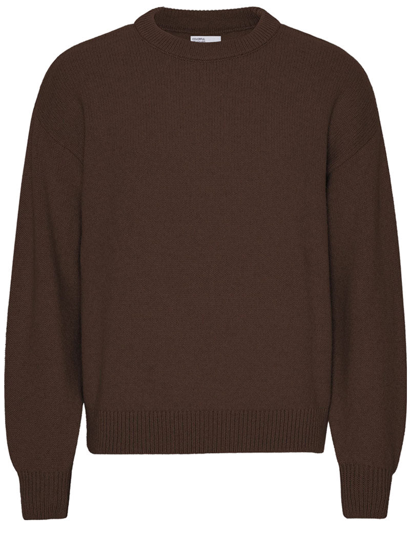 Colorful Standard Oversized Merino Wool Crew Jumper Coffee Brown