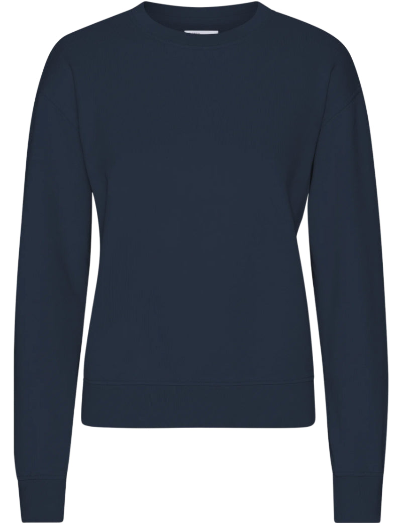 Colorful Standard Womens Classic Organic Crew Sweatshirt Navy Blue Main