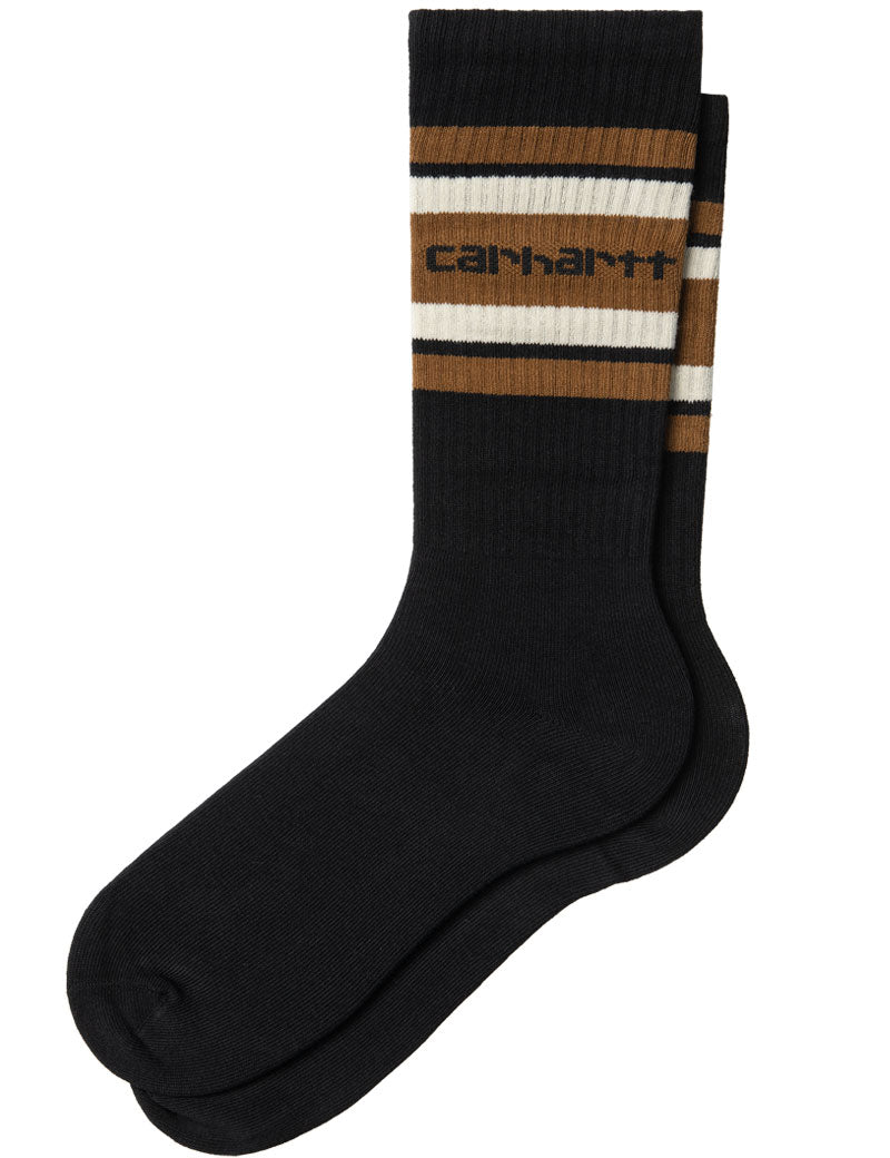 Carhartt Wip Connors Sock Black Hamilton Brown Salt
