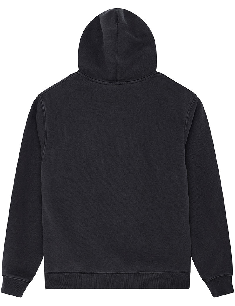 Deus Ex Machina Shield Garment Dyed Zip Hoodie Black Back 